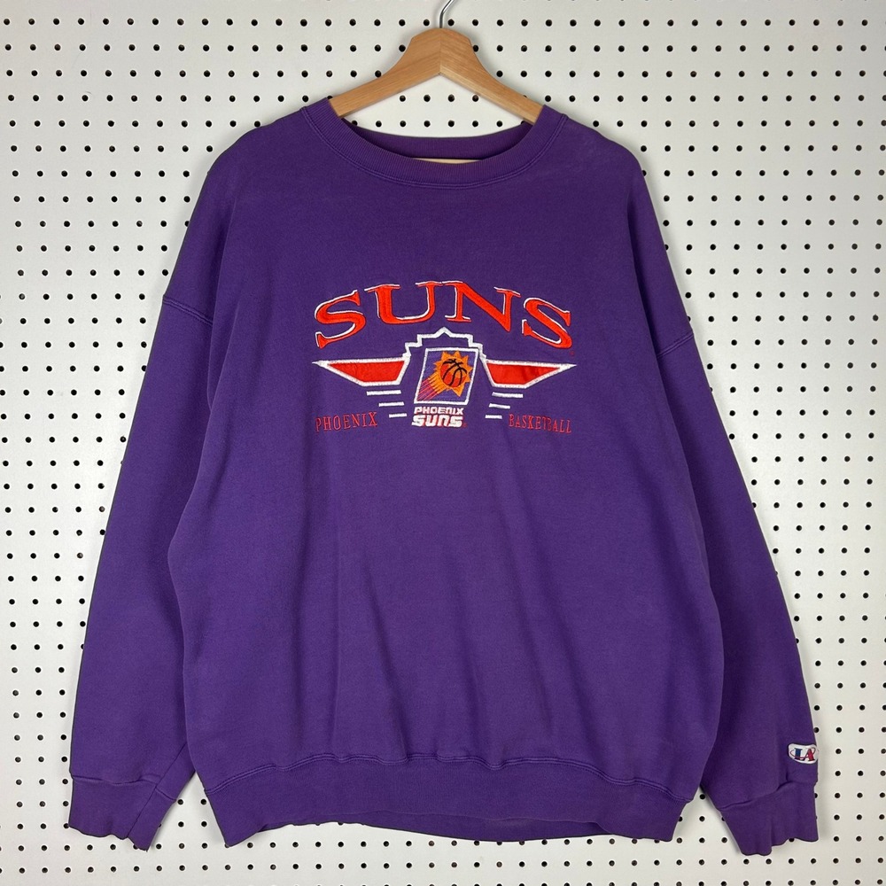 Phoenix Suns Vtg Logo Athletic Sweatshirt XL Purple Vintage NBA Basketball Crew